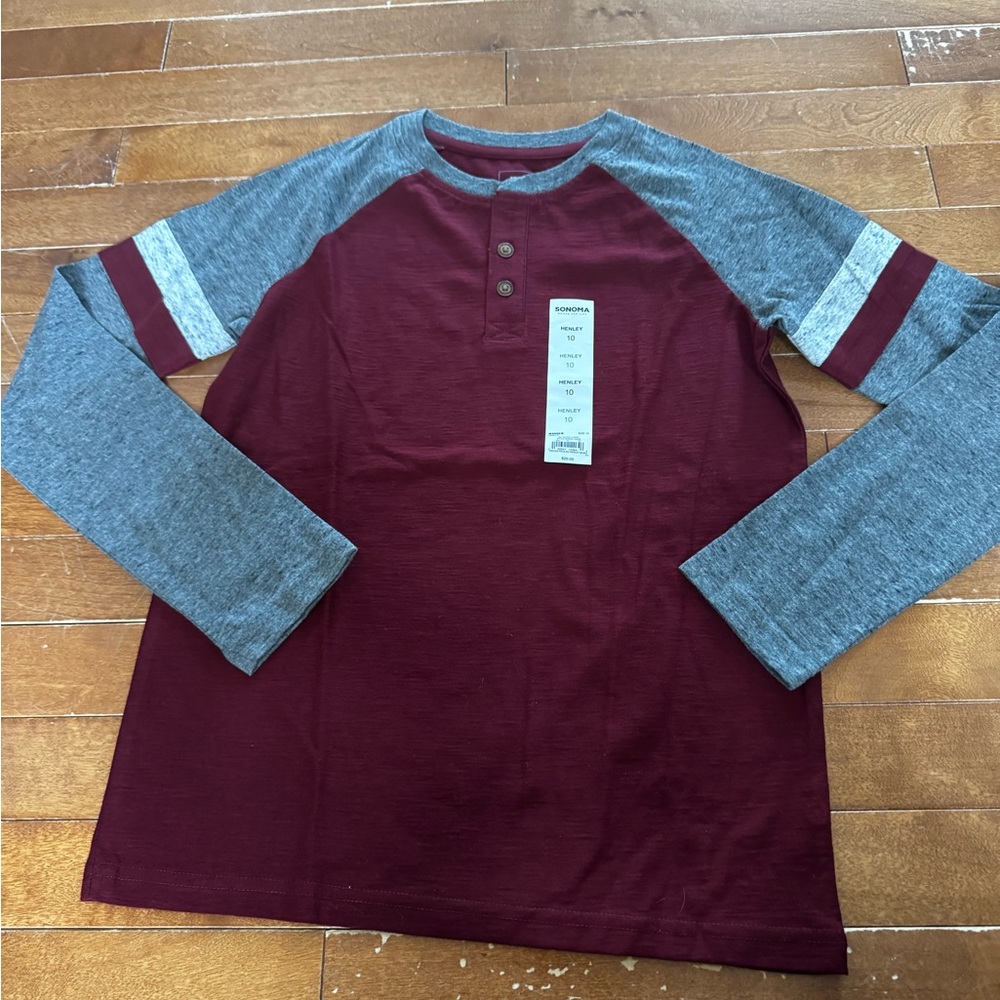 NEW Boys Henley Shirt